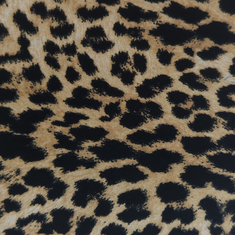 Jaclyn Smith Collection Stretch Animal Print Skirt MEDIUM Tan Black - Picture 8 of 13
